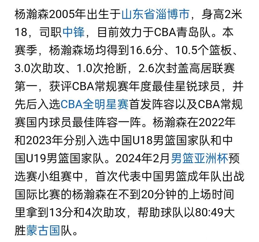 杨瀚森签约詹姆斯所在经纪公司 将报名NBA选秀 杨瀚森签约詹姆斯所在经纪公司 将报名NBA选秀